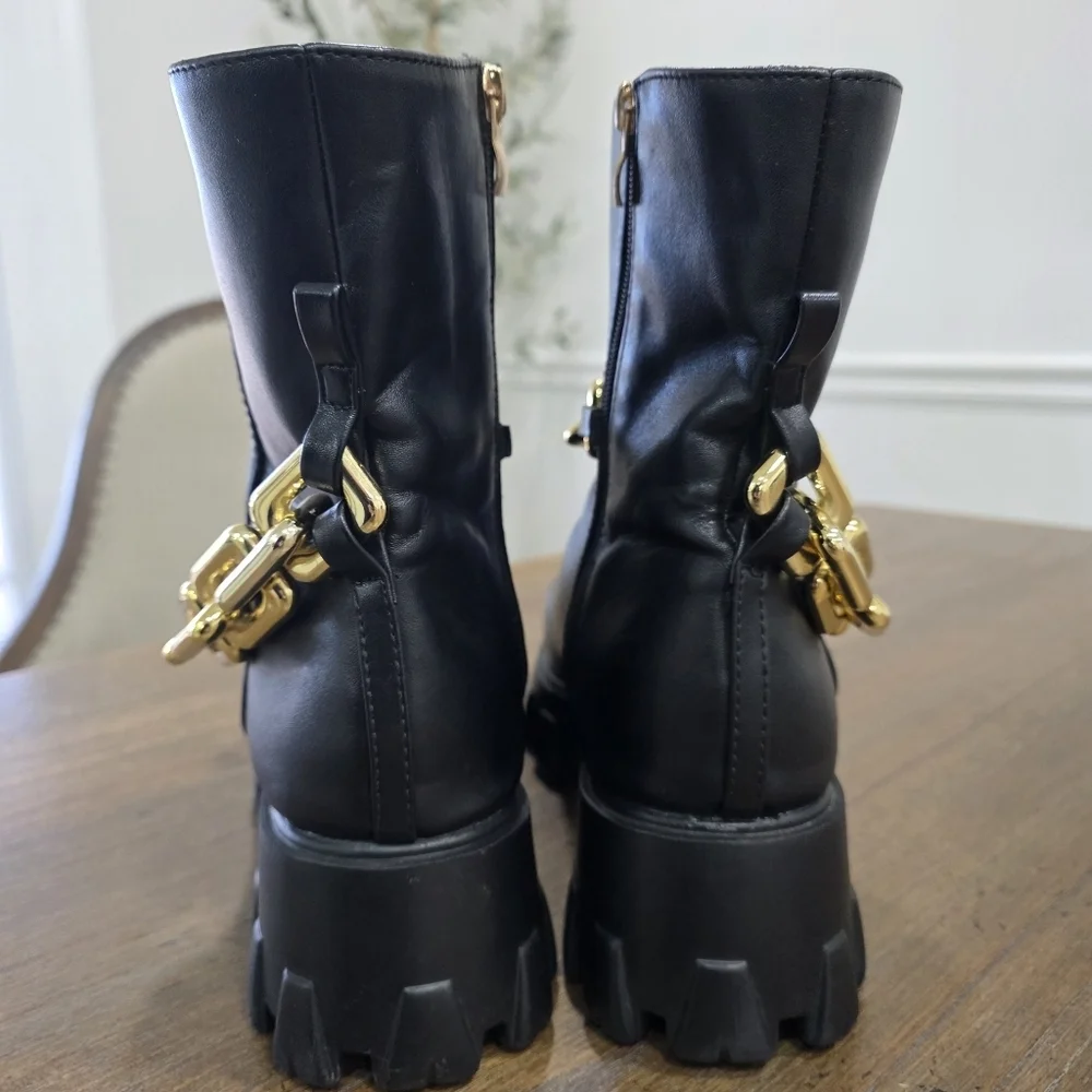Fashion Nova Nights Like This Chain Booties Black Size 11